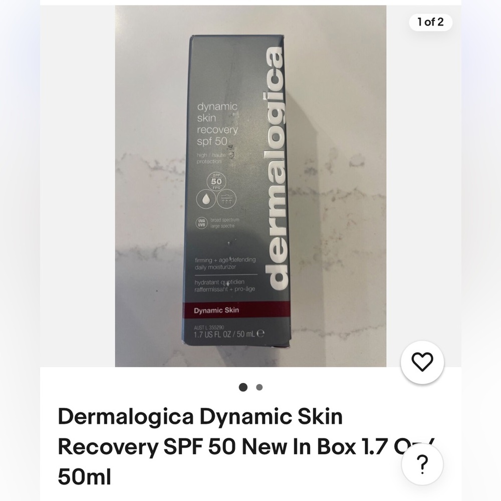 Dermalogica Dynamic Skin Recovery SPF 50 New In Box 1.7 Oz/